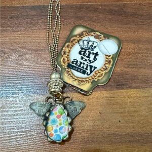 Colorful Angel or butterfly Pendant Necklace
By “ART BY AMY”